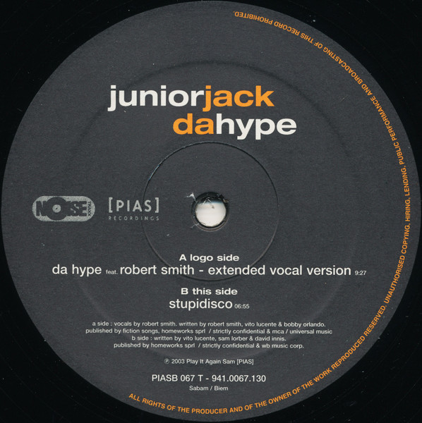 Junior Jack - Da Hype & Stupidisco | [PIAS] Recordings (PIASB 067 T) - 4