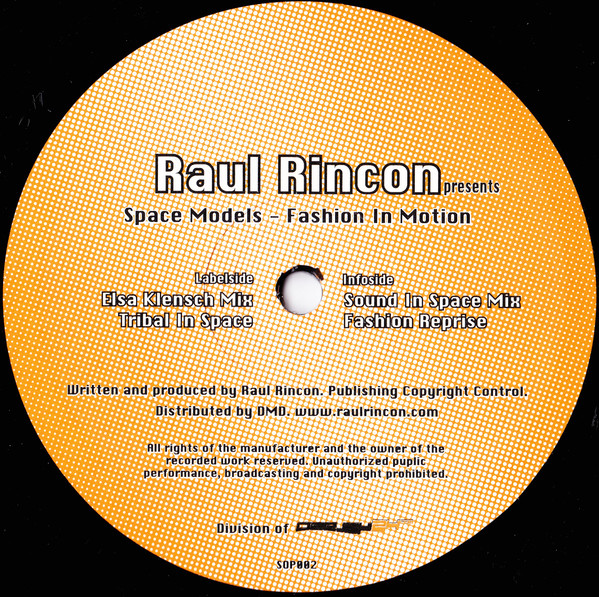 Raul Rincon Presents Space Models - Fashion In Motion | Sophisticated Records (SOP 002)
