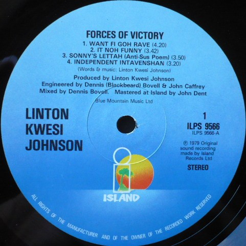 Linton Kwesi Johnson - Forces Of Victory | Island Records (ILPS 9566) - 3