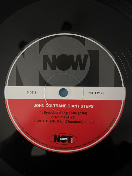 John Coltrane - Giant Steps | Not Now Music (NOTLP125) - 4 John Coltrane - Giant Steps | Not Now Music (NOTLP125) - 4