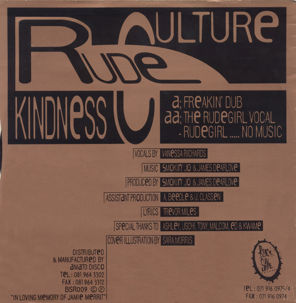 Rude Culture - Kindness | Black Sunshine Records (BSR009) - 2