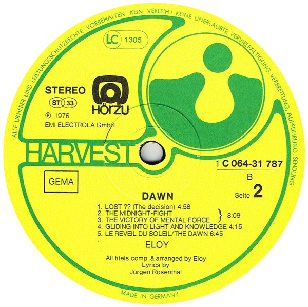 Eloy - Dawn | Harvest (1C 064-31 787) - 4