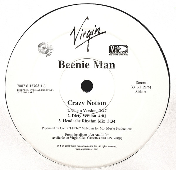 Beenie Man - Crazy Notion | Virgin (7087 6 15708 1 6) - main