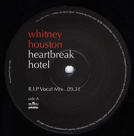 Whitney Houston - Heartbreak Hotel | Arista (heart 1) - main