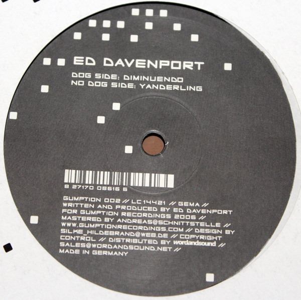 Ed Davenport - Diminuendo / Yanderling | Gumption Recordings (GUMPTION 002) - main