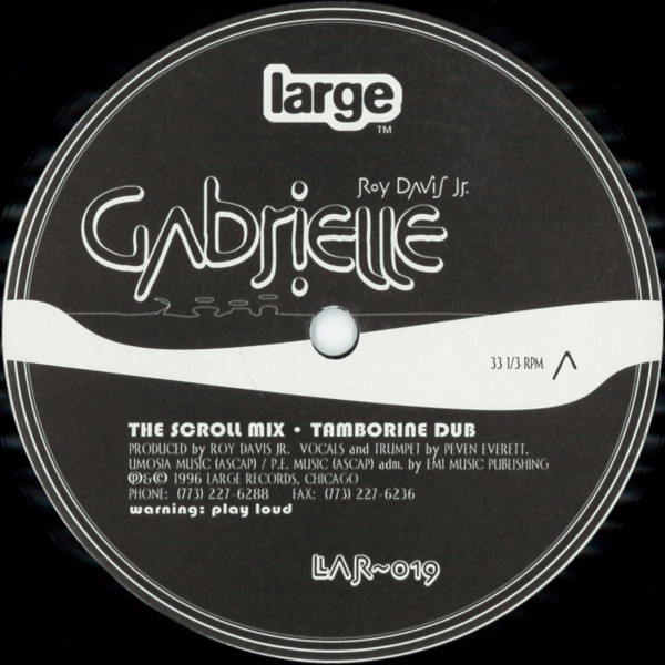 Roy Davis Jr. - Gabrielle | Large Records (LAR-019) - main