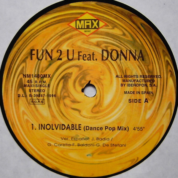 Fun 2 U Feat. Donna - Inolvidable | Max Music (NM1480MX) - 2