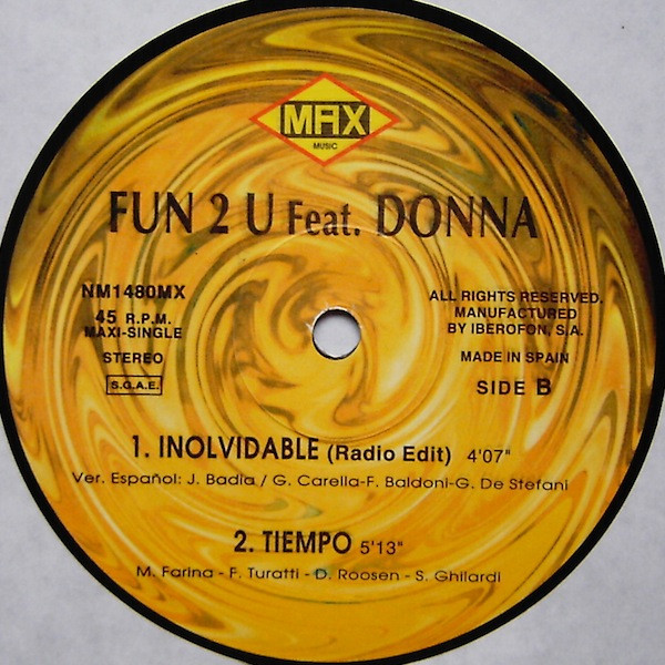 Fun 2 U Feat. Donna - Inolvidable | Max Music (NM1480MX) - 3