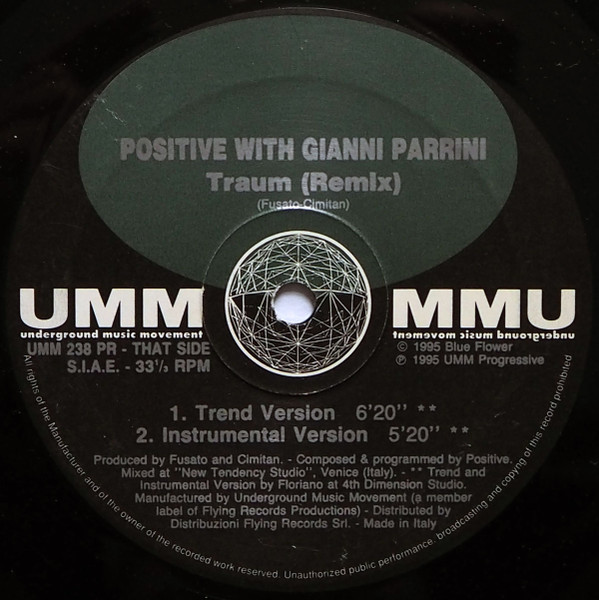 Positive With Gianni Parrini - Traum (Remix) | UMM (UMM 238 PR) - 2