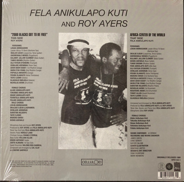 Fela Anikulapo Kuti And Roy Ayers - Music Of Many Colours | Knitting Factory Records (KFR1143-1) - 2