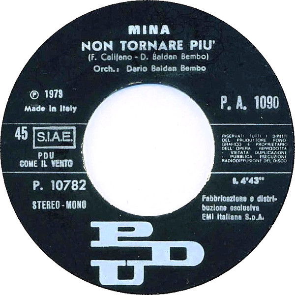 Mina - E Poi... | PDU (P.A. 1090)