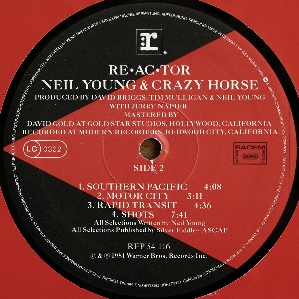 Neil Young & Crazy Horse - Reactor | Reprise Records (REP K 54116) - 4 Neil Young & Crazy Horse - Reactor | Reprise Records (REP K 54116) - 4