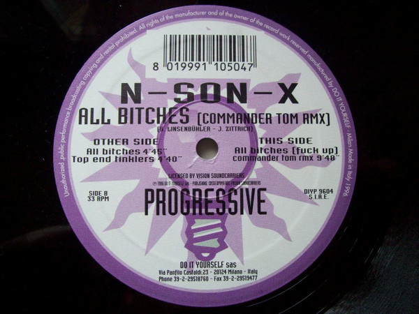 N-Son-X - All Bitches (Commander Tom Rmx) | Progressive (DIYP 9604)