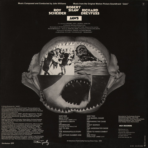 John Williams - Les Dents De La Mer (Jaws) | MCA Records (MCA 414003) - 4