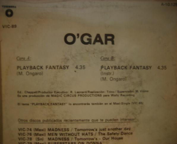 O'Gar - Playback Fantasy | Victoria (VIC-89) - 2