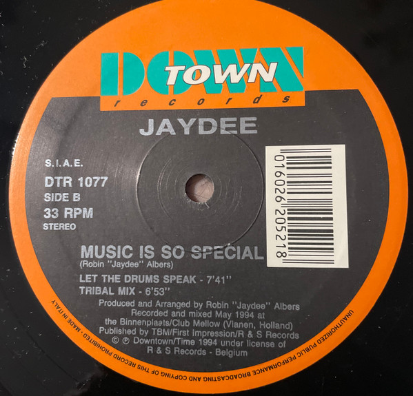 Jaydee - Music Is So Special | Downtown (DTR 1077) - 2