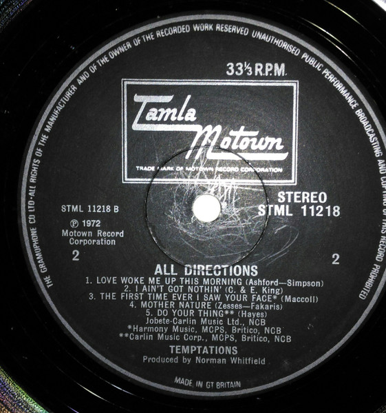 The Temptations - All Directions | Tamla Motown (STML 11218) - 4