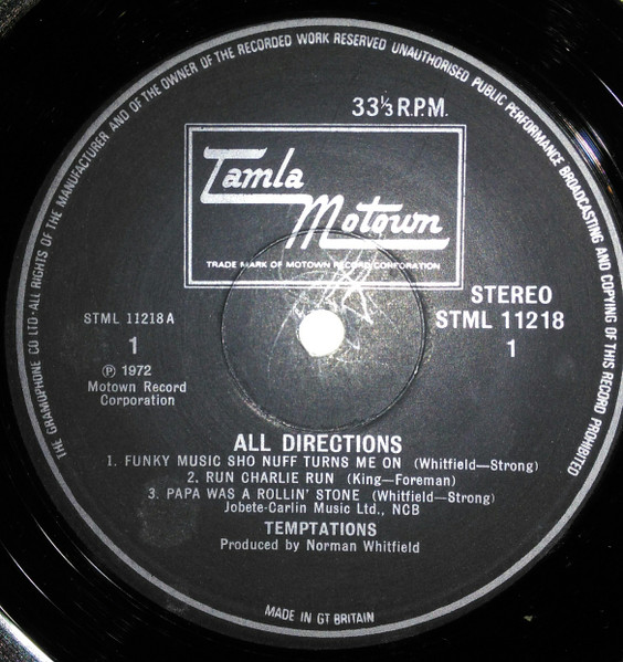 The Temptations - All Directions | Tamla Motown (STML 11218) - 3