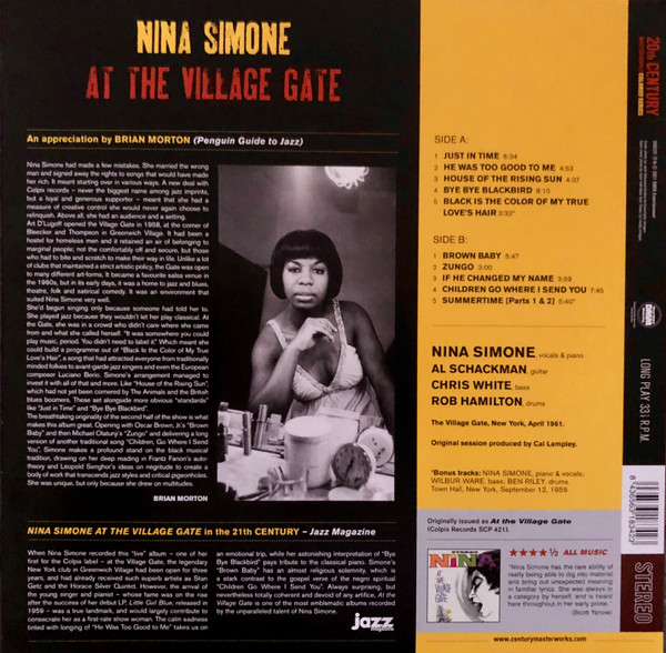Nina Simone - At The Village Gate | 20th Century Masterworks (350222) - 2