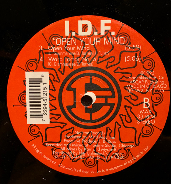 I.D.F. - Burning Planet / Open Your Mind | Neutron Records (FLY 1215) - 2