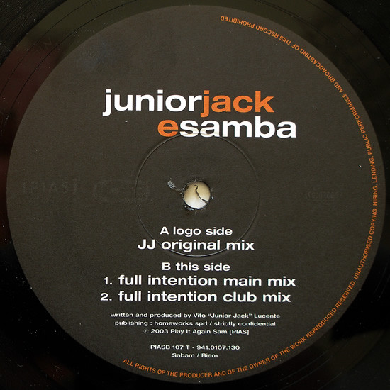 Junior Jack - E Samba | [PIAS] Recordings (PIASB 107 T) - 6