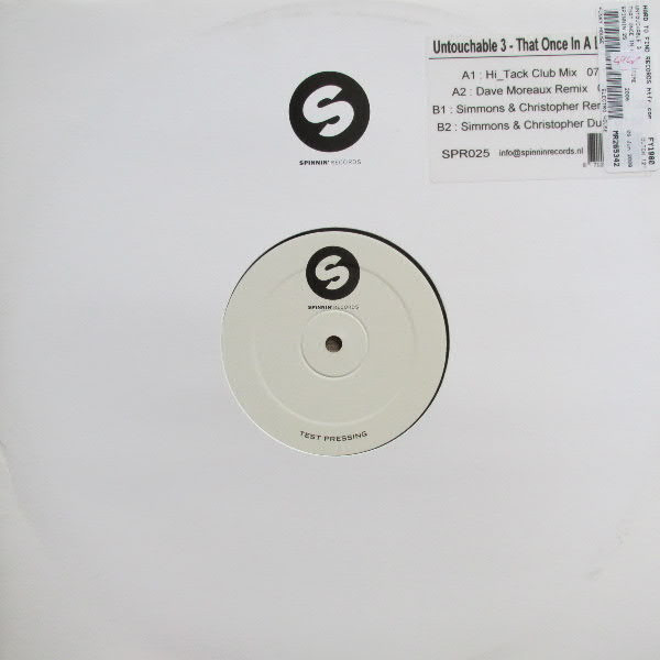 Untouchable 3 - That Once In A Lifetime | Spinnin' Records (SPR025)