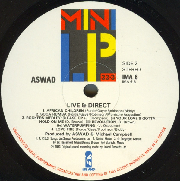 Aswad - Live And Direct | Island Records (IMA 6) - 4 Aswad - Live And Direct | Island Records (IMA 6) - 4