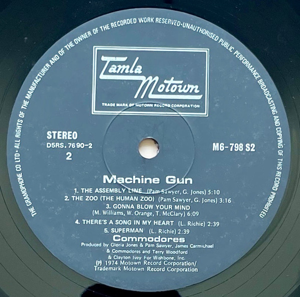 Commodores - Machine Gun | Tamla Motown (M6-798S1) - 4