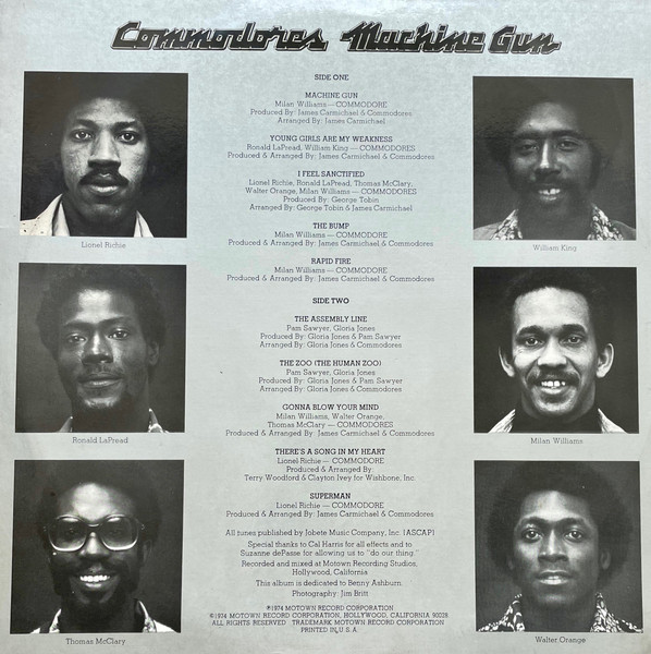 Commodores - Machine Gun | Tamla Motown (M6-798S1) - 2