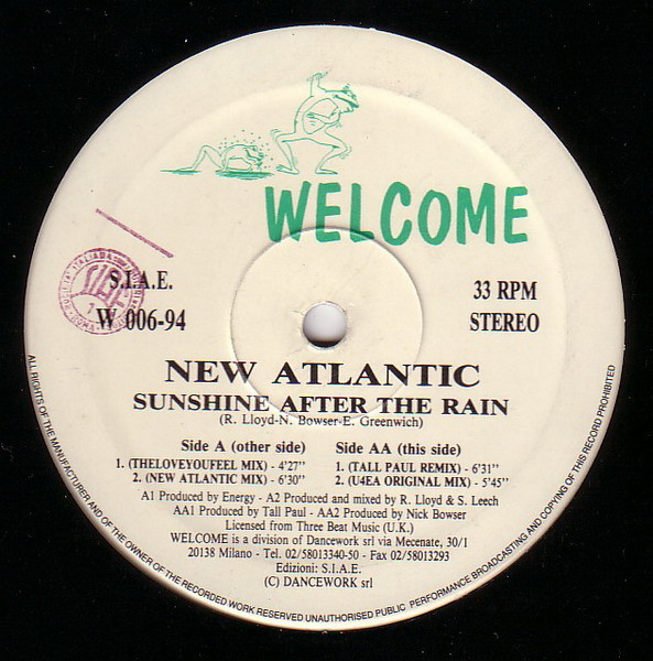 New Atlantic - Sunshine After The Rain | Welcome (W 006-94)