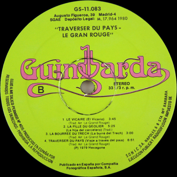 Le Grand Rouge - Traverser Du Pays | Guimbarda (GS-11083) - 2