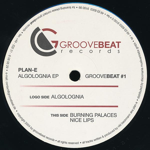 Plan-E - Algolognia EP | Groovebeat Records (GROOVEBEAT #1)