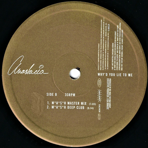 Anastacia - Why'd You Lie To Me | Epic (EPC 672900 6)