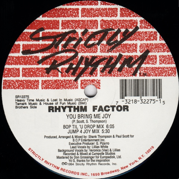 Rhythm Factor - You Bring Me Joy | Strictly Rhythm (SR12275)