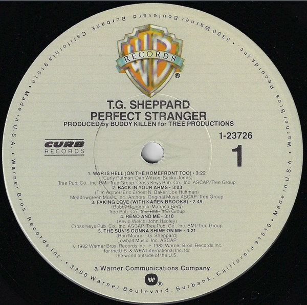 T.G. Sheppard - Perfect Stranger | Curb Records (9 23726-1) - 3 T.G. Sheppard - Perfect Stranger | Curb Records (9 23726-1) - 3