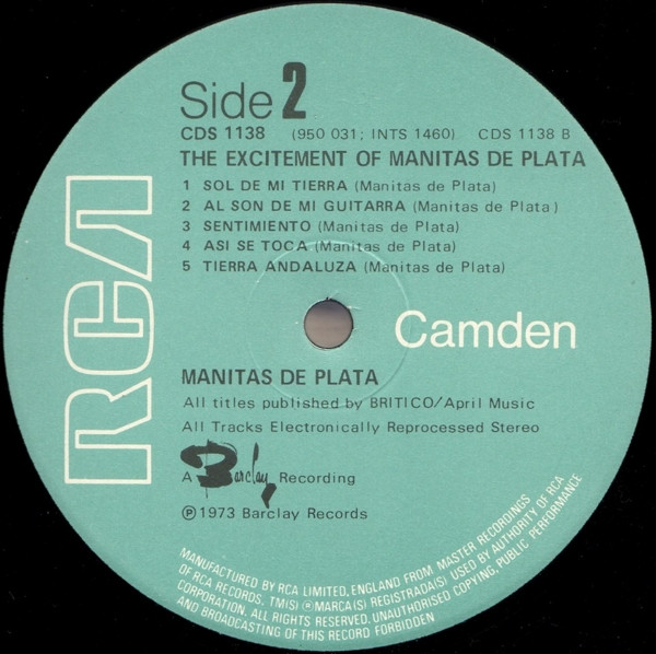 Manitas De Plata - The Excitement Of Manitas De Plata | RCA Camden (CDS 1138) - 4