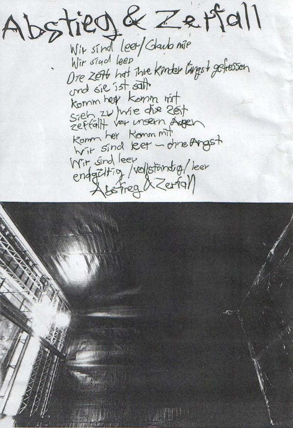 Einstürzende Neubauten - Kollaps | Zickzack (ZZ 65) - 12