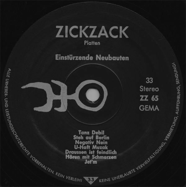 Einstürzende Neubauten - Kollaps | Zickzack (ZZ 65) - 3