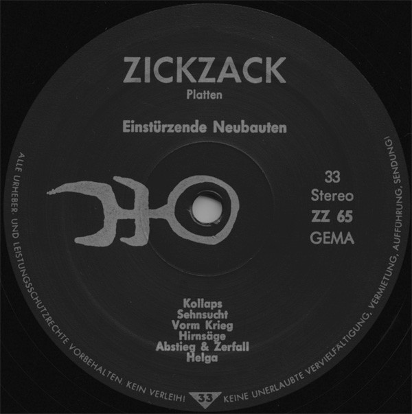 Einstürzende Neubauten - Kollaps | Zickzack (ZZ 65) - 4