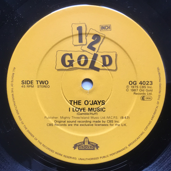 The O'Jays - Put Our Heads Together / I Love Music | Old Gold (OG 4023) - 4