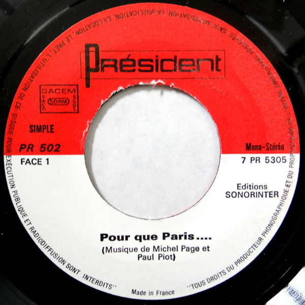 Chirac Pour Paris - Pour Que Paris | Président (PR 502) - 3