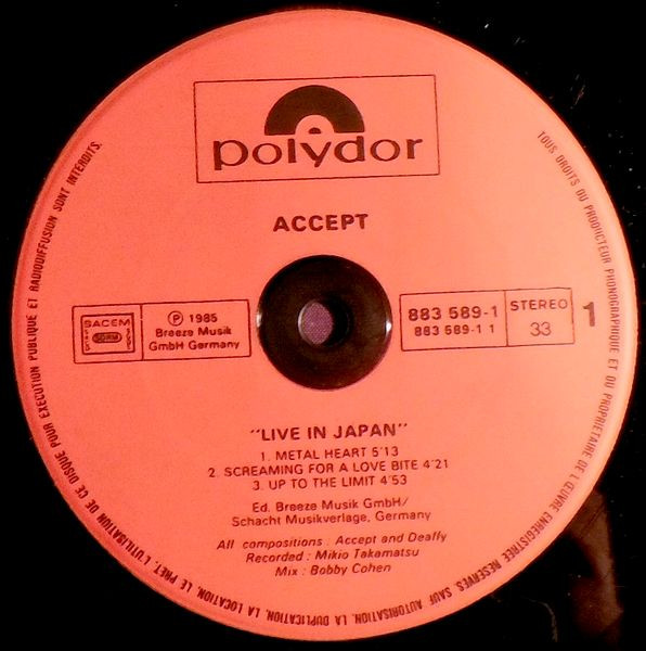 Accept - Kaizoku-Ban | Polydor (883 589-1) - 3