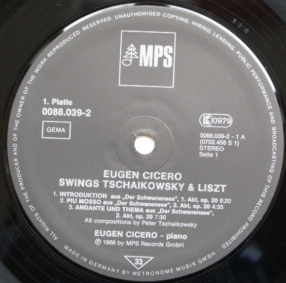 Eugen Cicero - Swings Tschaikowsy & Liszt | MPS Records (0088.039) - 4 Eugen Cicero - Swings Tschaikowsy & Liszt | MPS Records (0088.039) - 4