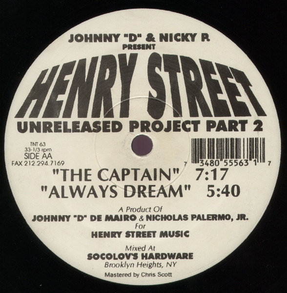 Johnny "D" & Nicky P. - Henry Street Unreleased Project Part 2 | TNT Records (TNT 63) Johnny "D" & Nicky P. - Henry Street Unreleased Project Part 2 | TNT Records (TNT 63)