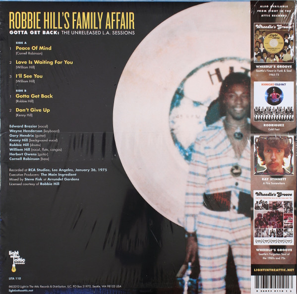 Robbie Hill's Family Affair - Gotta Get Back : The Unreleased L.A. Sessions LP | Light In The Attic (LITA 110) - 2
