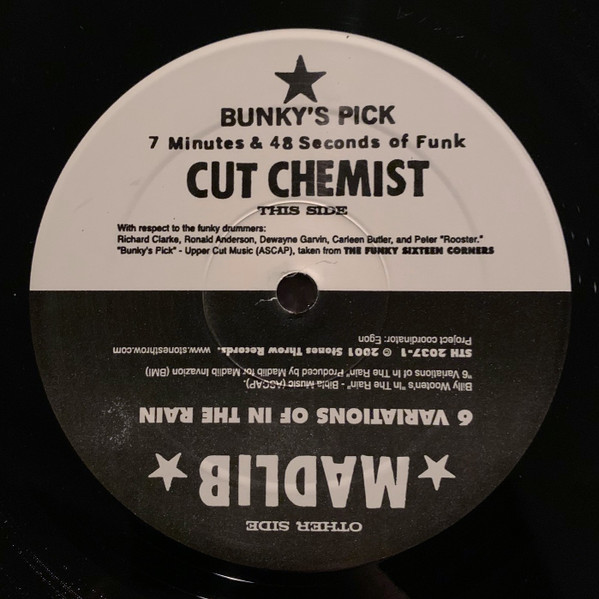 Cut Chemist / Madlib - Bunky's Pick / 6 Variations Of In The Rain | Stones Throw Records (STH2037-1) - 3