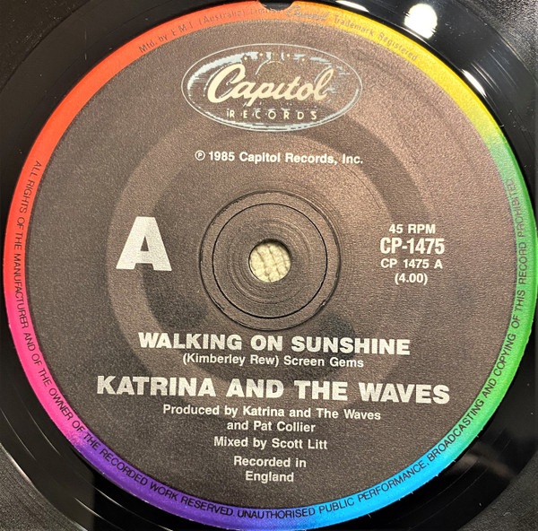 Katrina And The Waves - Walking On Sunshine | Capitol Records (CP-1475)