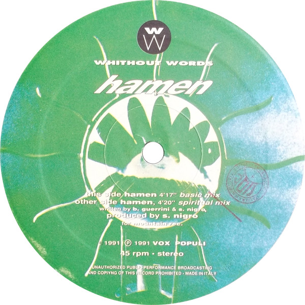 Without Words - Hamen | Mountain Records (W.W. 5513-1) - 3
