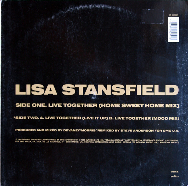 Lisa Stansfield - Live Together (Remix) | Arista (3A 612943) - 2