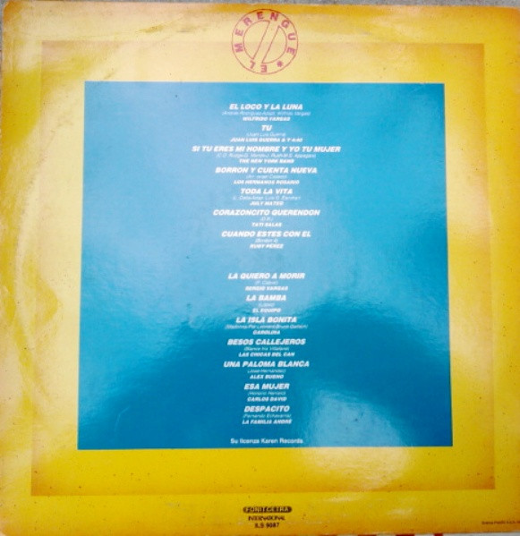 Various - Aquí Esta El Merengue | Fonit Cetra International (ILS 9087)